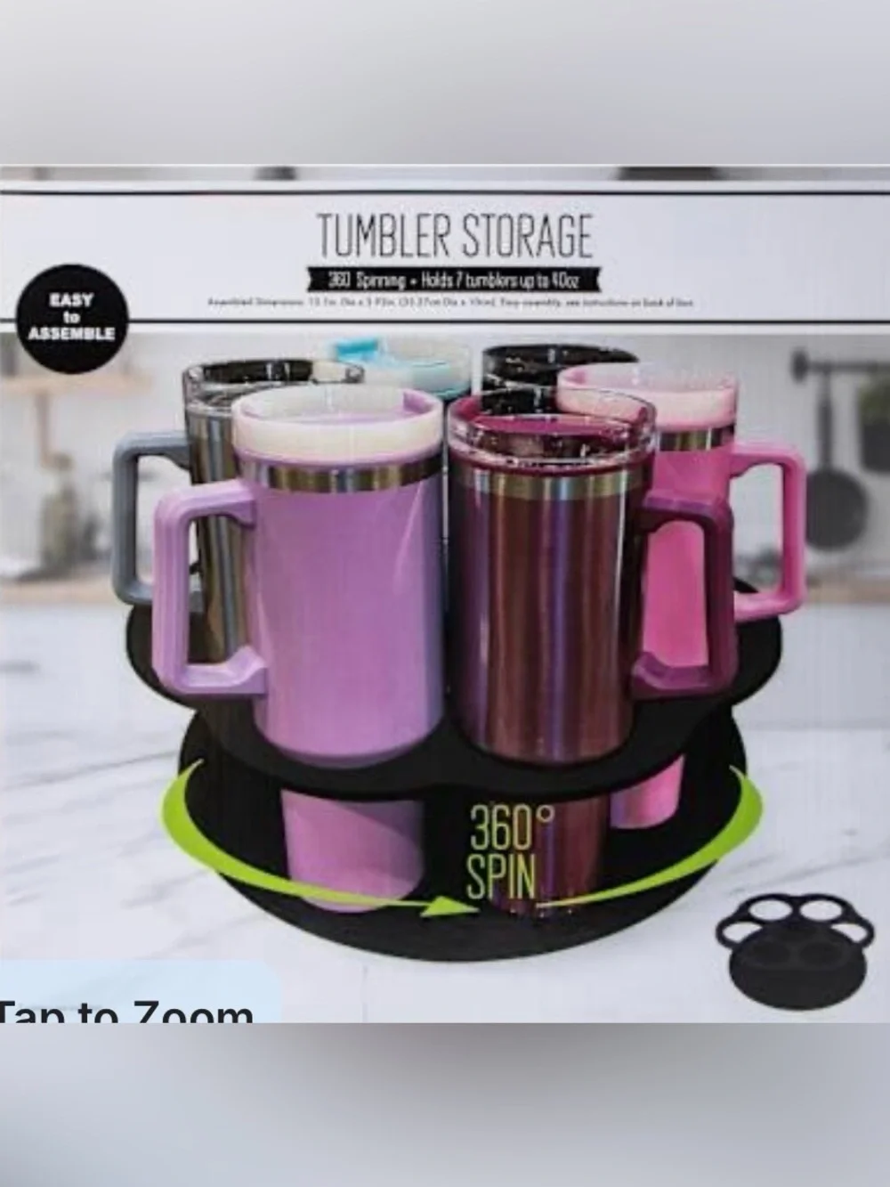 NEW Tumbler Storage Carousel Organizer